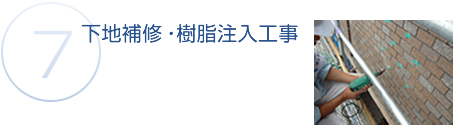 下地補修・樹脂注入の施工